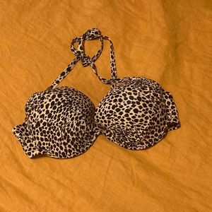 Victoria’s Secret Cheetah Halter Bikini top 36DDD